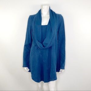 Prairie Underground Cowl Neck Draped Tunic Top